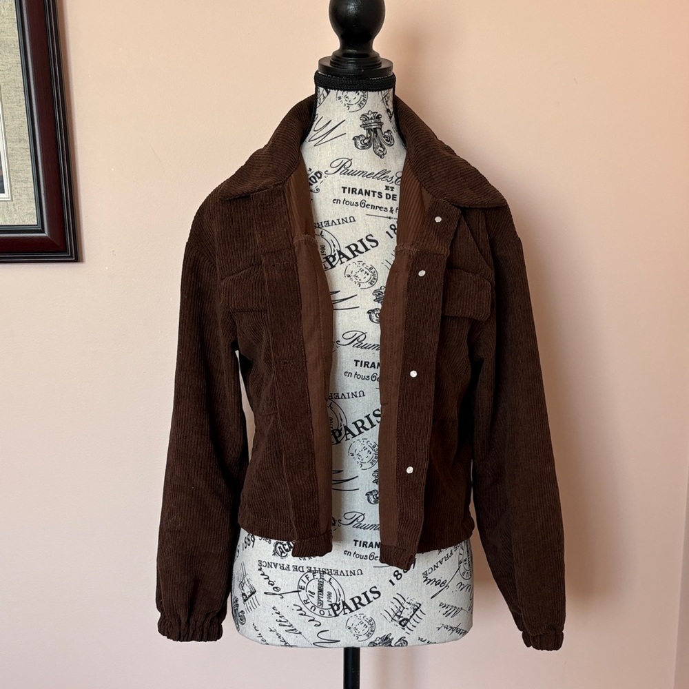 SHEIN Brown Corduroy Jacket